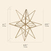 Gold Metal Star Figurine Tabletop Decor Sculpture (Small)